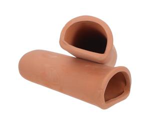 Operitacx 2 Pièces Grotte de Reproduction Réduit Les Conflits Territoriaux pour Aquarium en Argile Cachette Naturelle Décor Aquatique 5x2x1,5 Pouces pour Poissons Betta et Crevettes