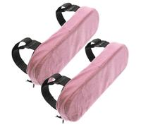Operitacx 2 pièces Housses Accoudoirs de Chaise de Bureau Antidérapantes Protection Élastique Amovible Coton PP Confortable Faciles à Laver pour Fauteuil de Bureau et Chaise Roulante Rose