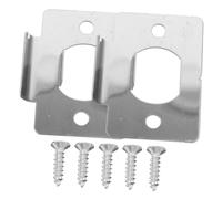 Operitacx 2 pièces Kit Plaque de Gâche Métallique pour Serrure à Pêne Dormant Protection Cadre de Porte Plaque de Recouvrement et Renfort Sécuritaire Métal Gris