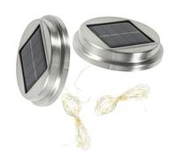 Operitacx 2 pièces Lampe Solaire de Rechange pour Couvercle de Bocal Lot de Lumière LED Chaude Couvercle de Lanterne Solaire pour Jardin et Décor Extérieur Facile à Installer et