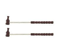 Operitacx 2 Pièces Marteau de Massage en Bois D'aile de Poulet Ressort Intégré, Absorption des Chocs, Design Ergonomique pour Dos et Points de Déclenchement, pour Thérapie Corporelle en