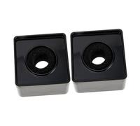Operitacx 2 pièces Microphone Station Logo Abs Carré Noir et Antichoc pour Interview et Reporters Protection Microphone Professionnelle Portable