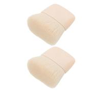 Operitacx 2 Pièces Mini Pinceau à Blush Portable Beige en Polyester pour Maquillage Précis, Compact et Élégant, Voyage et Retouches Rapides