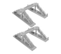 Operitacx 2 Pièces Modèle de Construction Urbaine modèle de en Plastique Accessoires de modélisme ferroviaire Décor de Table de Sable ferroviaire Gris