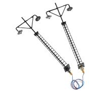 Operitacx 2 Pièces Modèle de Lampe de Train Miniature Éclairage LED Blanc Chaud Accessoires Décoratifs pour Maquette de Table à Sable Matériaux DIY pour Décor Ferroviaire Réaliste
