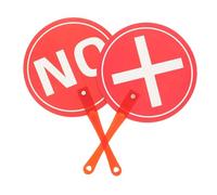 Operitacx 2 Pièces Paddles de Vote Yes No pour Éducation Précoce Outils pour Enseignants et Élèves Enseignement Anglais Supports Apprentissage et Évaluation
