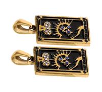 Operitacx 2 Pièces Pendentif Vintage Inoxydable pour Charme Ancien de Tarot pour Colliers Bracelets DIY