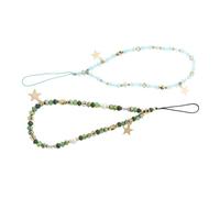 Operitacx 2 Pièces Phone Wrist Strap With Star Beaded Chain Lightweight Fashionable Mobile Phone Lanyard For Wide Compatibility And Everyday Use