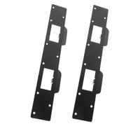 Operitacx 2 Pièces Plaque de Renfort pour Serrure de Porte Plaque de Gâche à Double Trou Protection Renforcée Du Chambranle pour Pêne Dormant Sécurité Renforcée