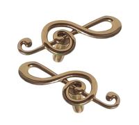 Operitacx 2 Pièces Poignées de Meuble Laiton Vintage Motif Note de Musique Boutons de Tiroir Décoratifs pour Armoire Commode Cabinet Poignées Solides et Durables