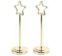 Operitacx 2 Pièces Porte-numéros de Table Étoile en Métal Doré pour | Support Léger et Portable, N’abîme Pas Tissu ni Bois, Usage Multiple, Format 6 Pouces