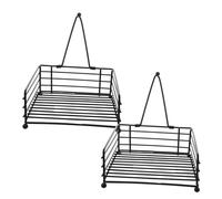 Operitacx 2 Pièces Porte Serviettes Papier Carrés Noir Distributeur Compact et Pratique Style Support Table Tissue Dispenser pour Maison Bureau et