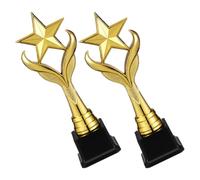 Operitacx 2 Pièces Présent Rentrée Trophée de Compétition en Plastique Réaliste Surface Lisse, pour Cérémonie de Remise des Prix et Jeux Scolarité des Étudiants