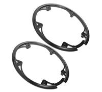 Operitacx 2 Pièces Protège-Plateau Vélo Noir Abs, Protection Boue et | Montage sans Outil, Boucle Nylon Intégrée, Bord Arrondi Texturé, pour Chaînes Doubles ou Triples