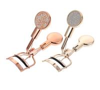 Operitacx 2 Pièces Recourbe-cils au Quotidien avec Prise Antidérapante en Acier Inoxydable Or Design Délicat et Pailleté, Outil de Maquillage Facile à Utiliser pour Sublimer Vos Cils