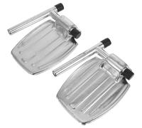 Operitacx 2 Pièces Repose-pieds pour Fauteuil Roulant Pliable, Support Robuste en Métal, Léger et Compact, Adapté aux Personnes Âgées Troubles Moteurs, Accessoire Mobilité Pratique