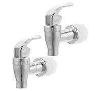 Operitacx 2 Pièces Robinet Distributeur Boisson Argenté Compatible Boissons Froides Chaudes Remplacement Rapide pour Jarres Vin Bière Thé Fête