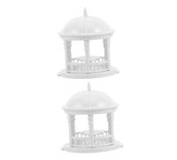 Operitacx 2 Pièces Scale European Round Gazebo DIY Model for Bonsai and Micro Landscape Decoration