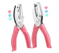 Operitacx 2 Pièces Set de Perforateurs Acier Inoxydable Étoile et Cœur Perforatrice Manuelle pour Papier Bricolage et Scrapbooking avec Rangement Intégré des Déchets
