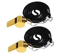 Operitacx 2 pièces Sifflets Acier Inoxydable Lot Puissant Sifflet Sport Portable pour Arbitres Durable et pour Courses Natation Exercices et Compétitions