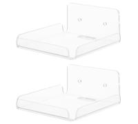 Operitacx 2 pièces Support Mural Transparent Acrylique pour Caméras Étagère Murale Compacte Fixation Sécurisée pour Espace et Gestion des Câbles