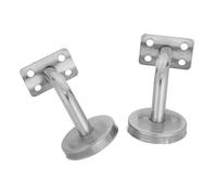 Operitacx 2 Pièces Supports de Main Courante Acier Inoxydable Satiné Fixation Murale Robuste pour Rampes Rondes et Ovales Escaliers Gain de Place et Installation Facile