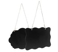 Operitacx 2 pièces Tableau Suspendu Bois Panneau Message Double Face Surface Lisse Réutilisable Tableau à Craie pour Porte et Décoration Intérieure