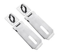 Operitacx 2 pièces Verrou de Porte à Hasp Acier Inoxydable Renforcé Lot de Cadenas Sécurisés pour Portes Armoires et Garages Protection Améliorée et Installation Facile