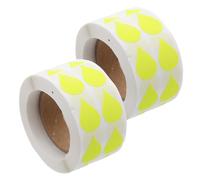 Operitacx 2 Rouleaux autocollants auto-adhésifs Fournitures de journalisation autocollants d'inventaire Yellow