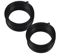 Operitacx 2 Rouleaux Clips Câbles Solides en Fil de Fer Galvanisé avec Revêtement Pvc, Attache Autobloquante Épaisse et Résistante à L'humidité pour Câbles Électriques Industriels