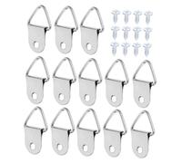 Operitacx 20 Ensembles Crochets Triangulaires Robustes avec Vis pour Photo de Zinc Supports de Suspension pour Tableaux Certificats et Photos de Mariage