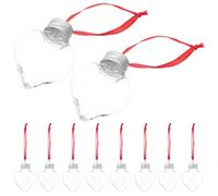 Operitacx 20 Pièces Bouteille Décorative Cœur 50ml Pet Remplissable avec | Ornement Saint Valentin, à Suspendre pour Arbre ou Vitrine, Style Élégant, 50ml, Livrée avec Corde
