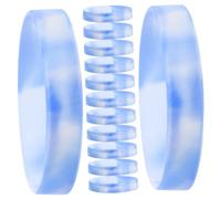 Operitacx 20 Pièces Bracelet En Silicone Faveurs Pour Enfants Bracelets De Club De Concert Pour Élastiques De Sport Gel De Silice Ciel Bleu