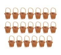 Operitacx 20 Pièces Mini Panier Décoratif en Rotin Jaune pour Fleur, Bureau | Style Élégant, Ambiance Relaxante, Rebord de Fenêtre, Décoration Mariage, Accessoire Festif