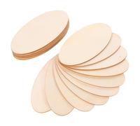 Operitacx 20 Pièces Oval Wooden Cutouts Natural Wood Craft Pieces For DIY Painting Educational Art Projects And Creative Teaching Supplies