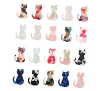 Operitacx 20 Pièces Pendentifs Chats Adorables pour Création de Boucles Oreilles et Accessoires Diy Breloques Résistantes et Colorées pour Bijoux Thématiques Chats Couleur
