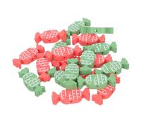 Operitacx 20 Pièces Perles Forme Bonbons Rouge Vert pour DIY Bijoux Artisanat Bracelets Suspensions Décorations