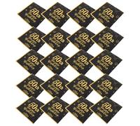 Operitacx 20 Pièces Serviettes en Papier Jetables Noires pour Anniversaire Cinquantième Motif Élégant et Haute Absorbance, pour Rassemblements Familiaux et Fêtes