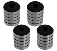 Operitacx 20 Pièces Tapis Anti-Vibrations pour Amplificateurs et Équipements Audio, Pieds D'isolation en Abs et Eva Argentés, du Bruit pour Home Cinéma
