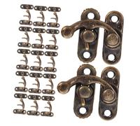 Operitacx 20 Pièces Vintage Iron Box Latch Hooks Durable Retro Cabinet Hasps For Diy Wooden Jewelry Boxes Easy Install Decorative Furniture Hardware