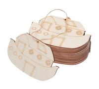 Operitacx 20 Pièces Wooden Sailboat Cutouts Natural Wood Nautical Craft Tags With Ropes For DIY Projects And Party Decorations