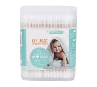 Operitacx 200 Pièces Coton-tige avec Embout Spirale et Scoop pour Bébé Double Extrémité, Nettoyage Précis Nez Visage, Adapté aux -nés