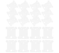 Operitacx 200 Pièces Dispositifs à Fil Plastique Transparents pour Broderie Organisateur de Fil à Broder Anti-nœuds pour Couture et Point de Croix Plateau de Bobinage pour Coudre et Loisirs