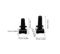 Operitacx 200 pièces Micro Momentary Tactile Push Button Switch Kit Broches Compact pour Circuits Électroniques DIY et Prototypage