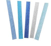 Operitacx 200 pièces Papier Origami Bandes Étoiles Pailletées Dégradé Bleu pour Loisirs Créatifs DIY Papiers Épais Faciles à Plier pour Adultes