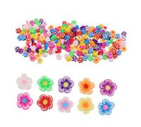 Operitacx 200 Pièces Perles Blossom Argile Polymère Mini Entretoises Colorées pour Création de Bijoux DIY Pendentifs Floraux pour Bracelets et Scrapbooking