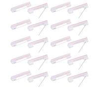 Operitacx 200pièces Supports pour Badges Épingles Plastique Porte-badge Adhésif Polyvalent pour Événements et Réunions Kit Épinglettes Facile à Fixer