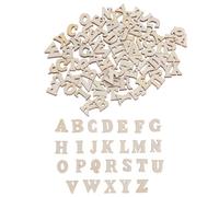 Operitacx 208 Pièces Lettres Alphabet Bois Décoratives pour Loisirs | Surface Lisse, Teinte Beige, à Peindre ou Teinter, pour Art, Décor et Jeux D'orthographe Familiaux