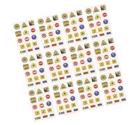 Operitacx 20feuilles Panneaux Arrêt Jouets Autocollants Pour Chambre Garçon Fille Décoration Murale Éducative Signalisation Routière Pour Salle De Classe Parc Et Anniversaire