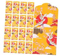 Operitacx 20pièces Pochette Cadeau Papier Rouge à Motif Japonais Pour Mariage Et Fêtes Enveloppes Porte-monnaie Créatives Pour Nouvel An Et Invitation Design Élégant Et Festif